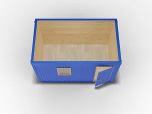 Блок-контейнер 4 на 2,4 цветной профнастил, отделка Вагонка