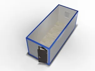 Блок-контейнер 6 на 2,4, отделка ПВХ, металлическая дверь, окно ПВХ