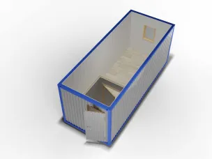 Металлический блок-контейнер 6х2,4 с тамбуром, ПВХ двойное утепление