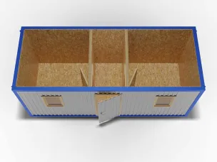 Металлическая бытовка 6х2,4 распашонка, ОСБ