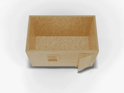 Утепленная бытовка 4 х 2,4 х 2,4, усиленный каркас, внешняя отделка ВАГОНКА, внутренняя отделка ОСБ, с электрикой