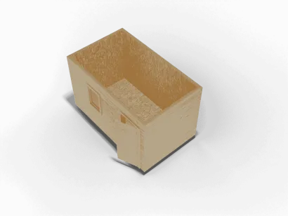 Утепленная бытовка 4 х 2,4 х 2,4, усиленный каркас, внешняя отделка ВАГОНКА, внутренняя отделка ОСБ, с электрикой