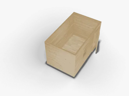 Деревянный хозблок 4 на 2,4, обшивка вагонка, внутри Вагонка