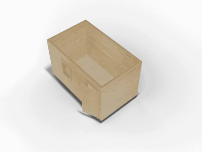 Деревянный хозблок 4 на 2,4, обшивка вагонка, внутри Вагонка