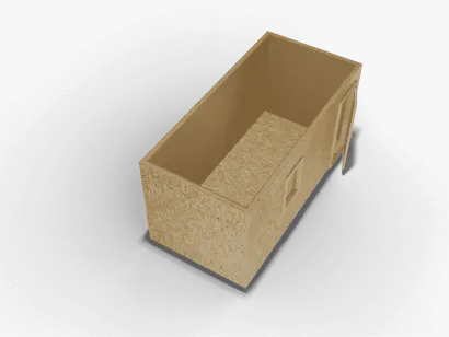 Деревянная бытовка 5x2,4 базовая ОСБ