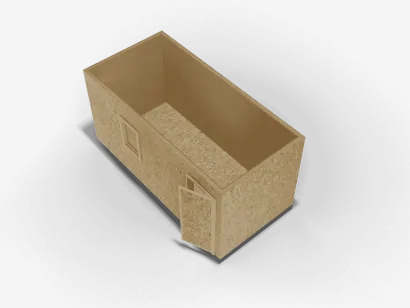 Деревянная бытовка 5x2,4 базовая ОСБ