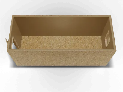 Деревянная бытовка 6 х 2,4 х 2,4, внешняя отделка ОСБ, внутренняя отделка ДВП