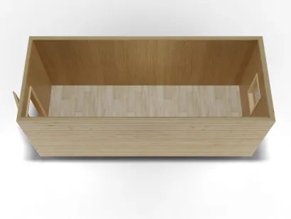 Утепленная бытовка 6 х 2,4 х 2,4, внешняя отделка ВАГОНКА, внутренняя отделка МДФ, пол линолеум