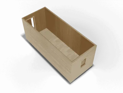 Утепленная бытовка 6 х 2,4 х 2,4, усиленный каркас, внешняя отделка ВАГОНКА, внутренняя отделка МДФ, пол линолеум, с электрикой