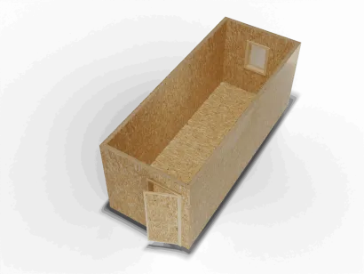 Деревянная бытовка 6 х 2,4 х 2,4, внешняя отделка ОСБ, внутренняя отделка ОСБ