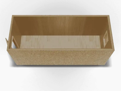 Деревянная бытовка 6 х 2,4 х 2,4, внешняя отделка ОСБ, внутренняя отделка МДФ, пол линолеум