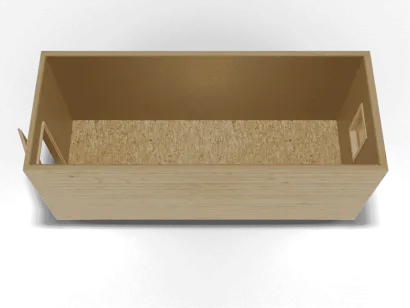 Бытовка в вагонке внутри ДВП оргалит