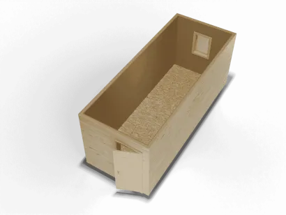 Бытовка в вагонке внутри ДВП оргалит