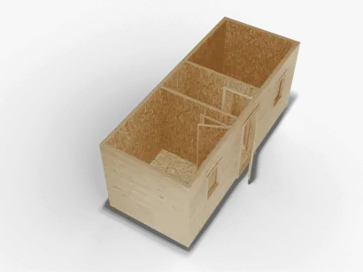 Утепленная бытовка 6 х 2,4 х 2,4,РАСПАШОНКА, усиленный каркас, внешняя отделка ВАГОНКА, внутренняя отделка ОСБ, с электрикой