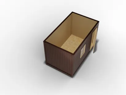 Блок-контейнер 4х2,4 цветной профнастил, ДВП с электрикой