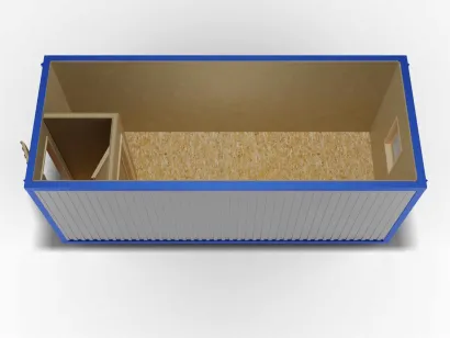 Металлический блок-контейнер 6х2,4 с тамбуром, ДВП двойное утепление