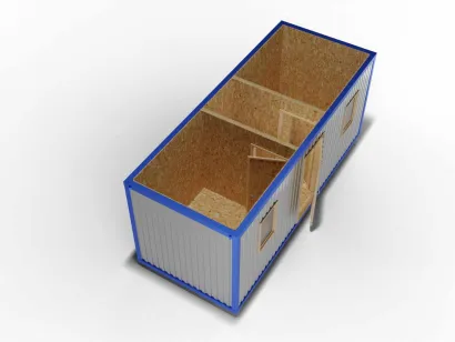 Металлическая бытовка 6х2,4 распашонка, ОСБ