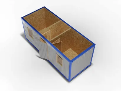 Металлическая бытовка 6х2,4 распашонка, ОСБ