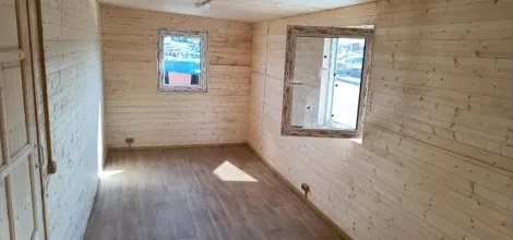 отделка бытовки вагонкой